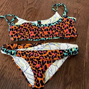 Maaji girls floral in leopard bikini